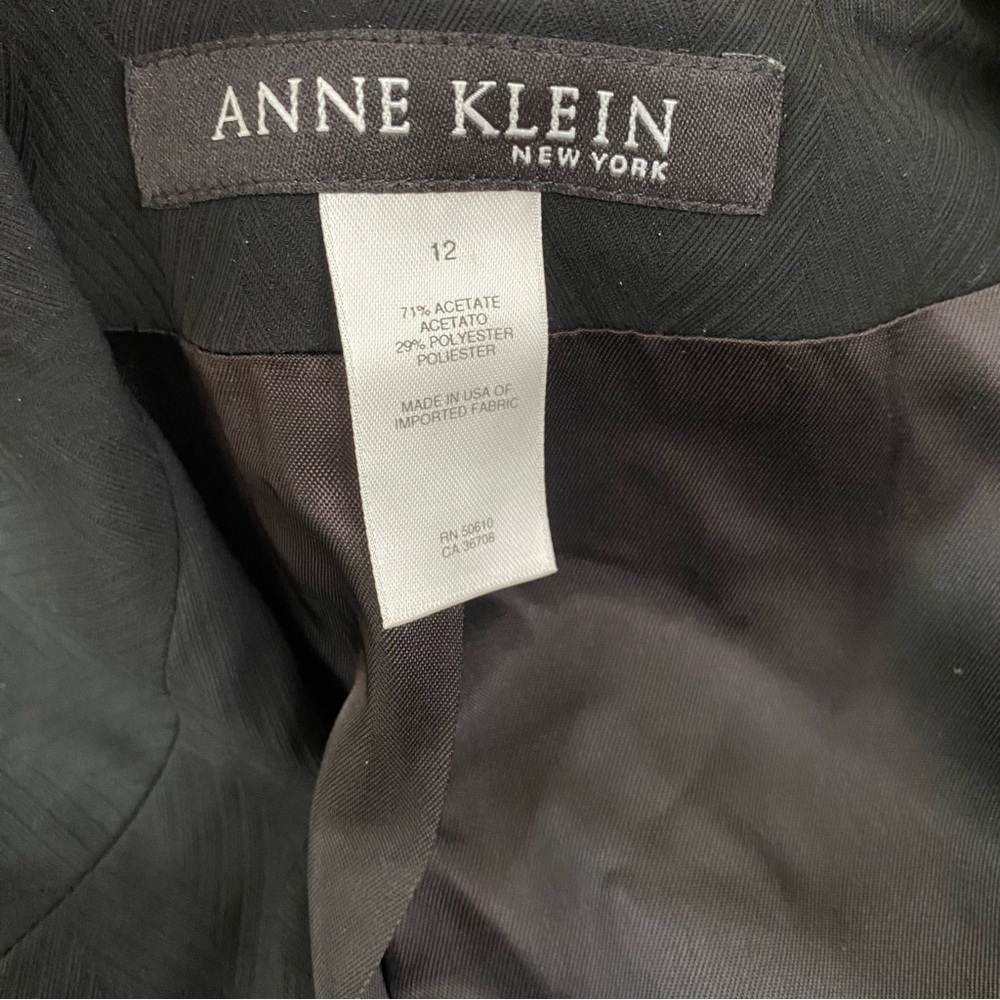 Anne Klein New York Women’s Notch Collar Two Button Chevron Pattern Blazer 12 - Picture 7 of 7